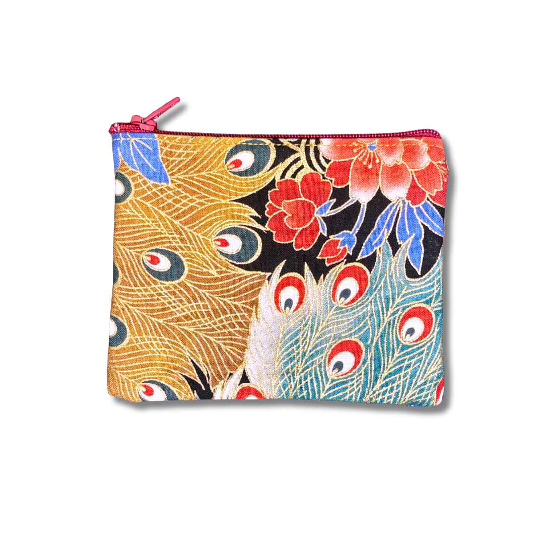 Pochette en tissu japonais - Paon