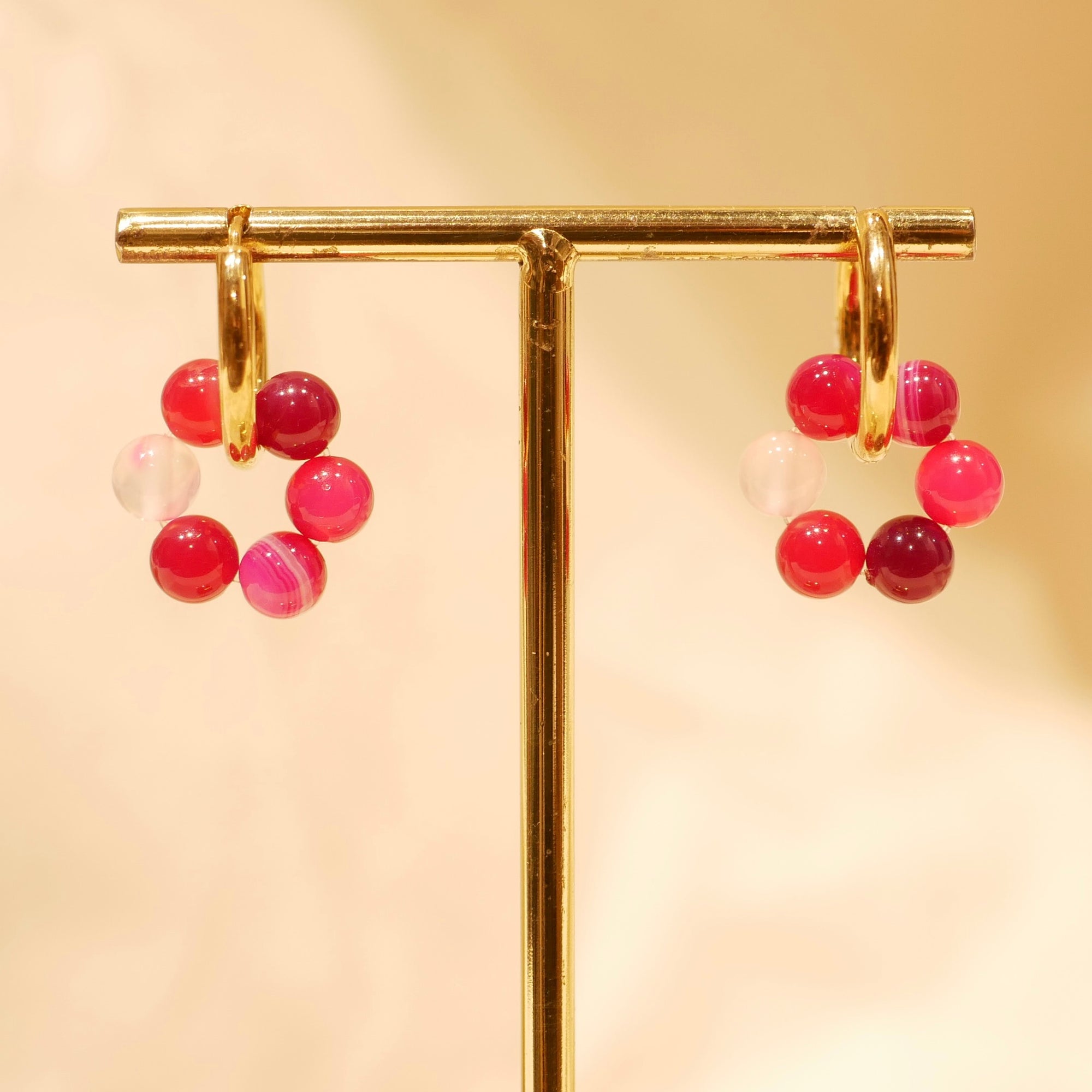 Boucles d'oreilles Mimosa - Agate