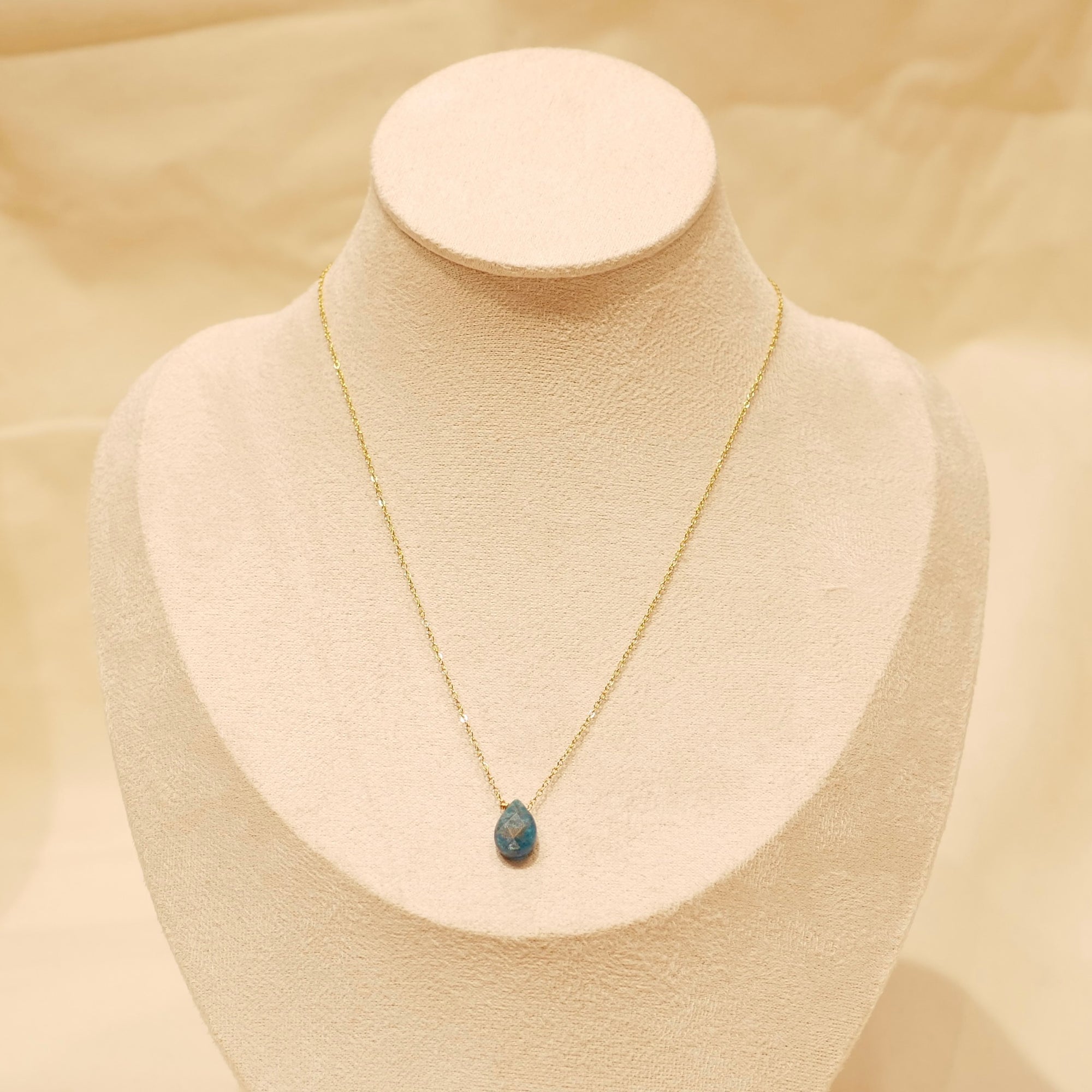 Collier Clématite - Apatite bleue