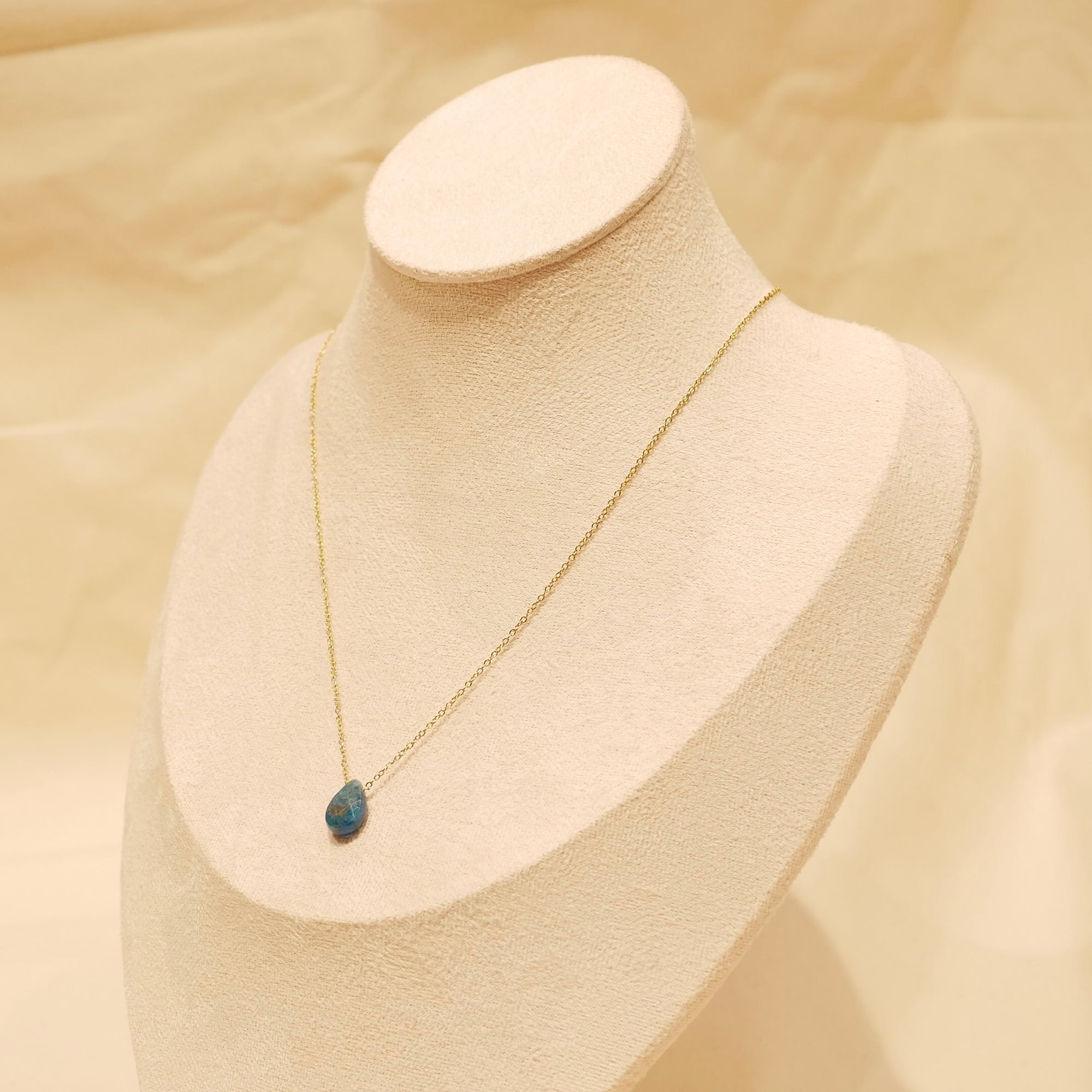 Collier Clématite - Apatite bleue