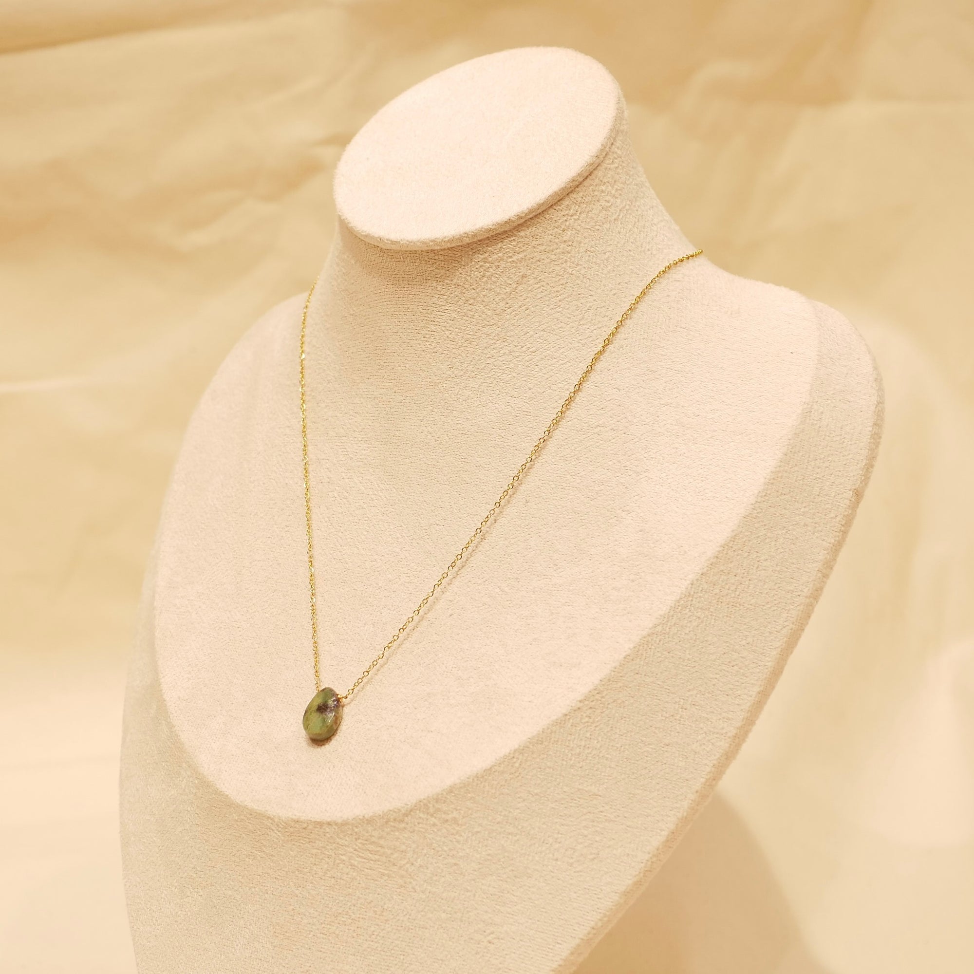 Collier Clématite - Opale verte