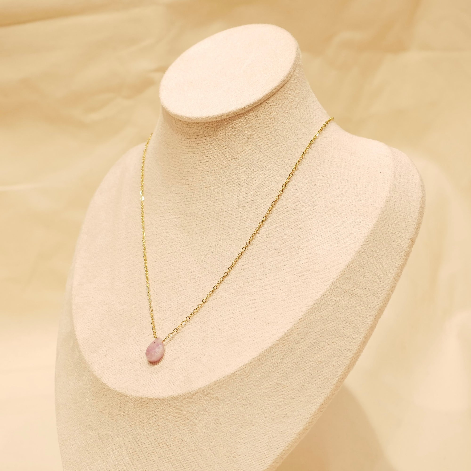 Collier Clématite - Lépidolite