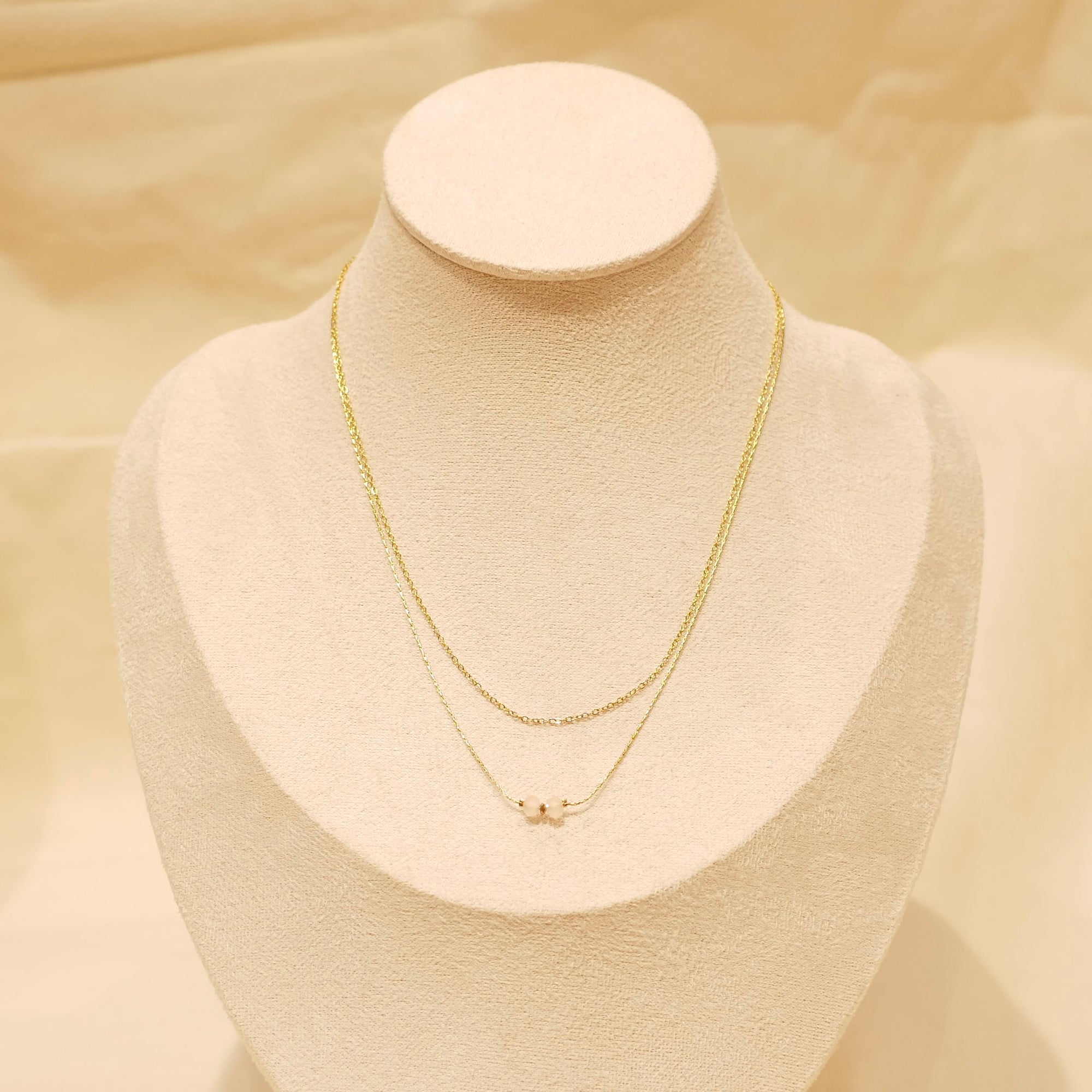 Collier Saya - Quartz rose