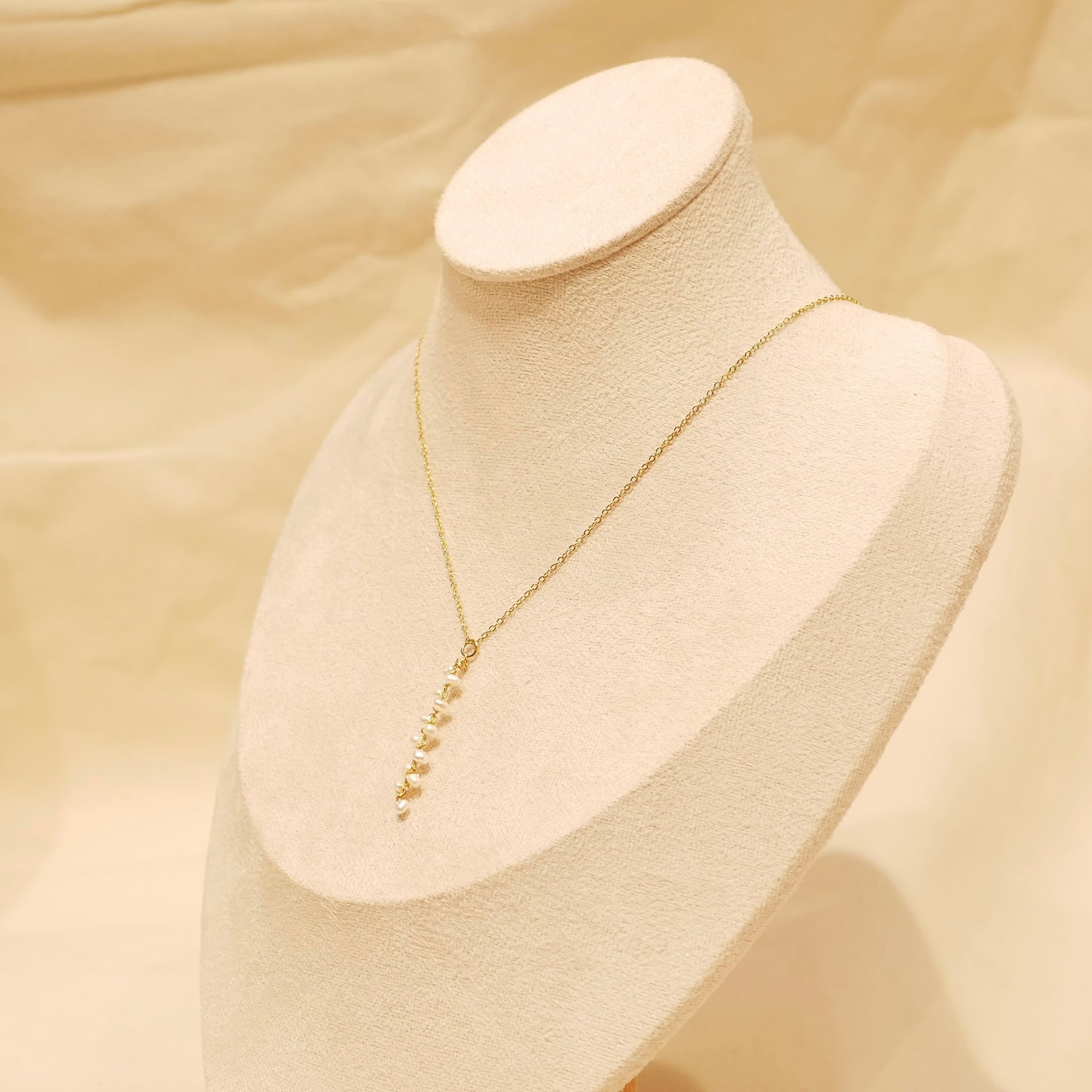 Collier guirlandes - Perle d'eau douce