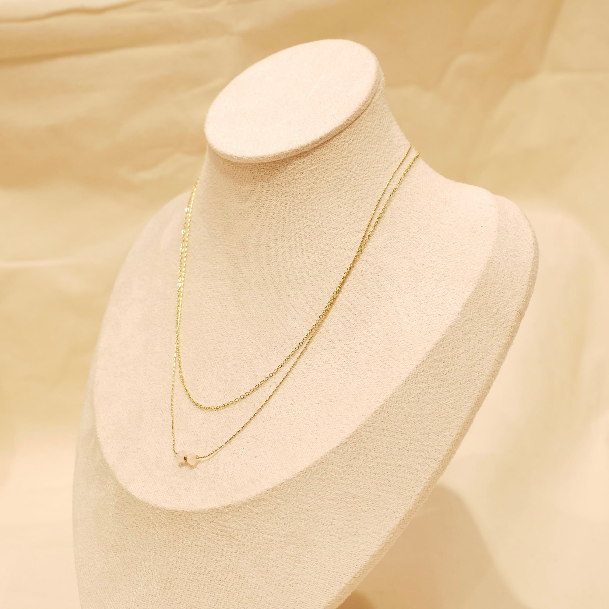 Collier Saya - Quartz rose