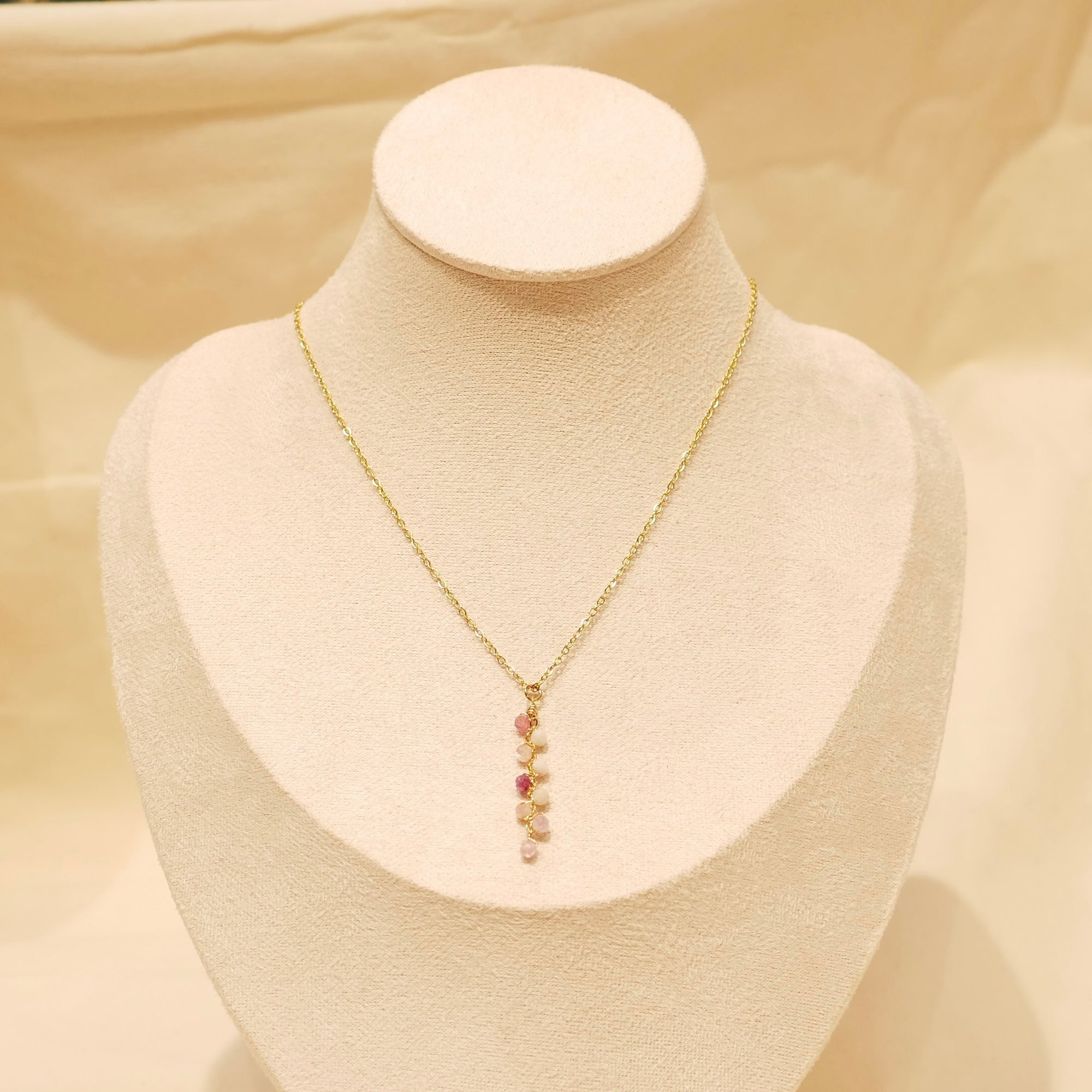 Collier guirlandes - Lépidolite