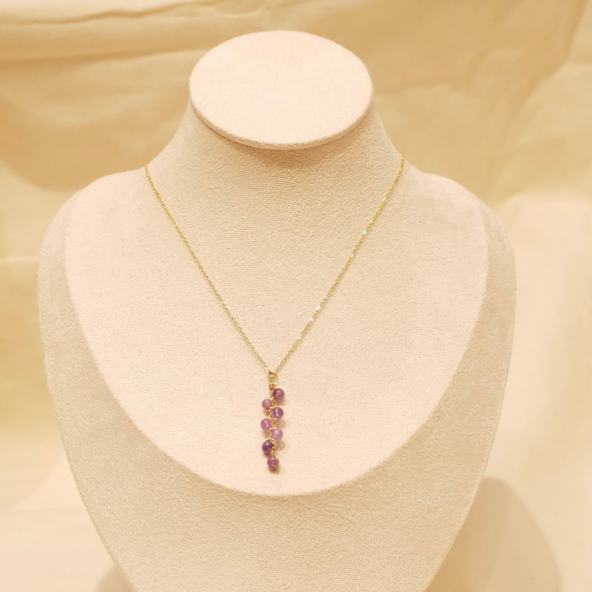 Collier grappe - Améthyste