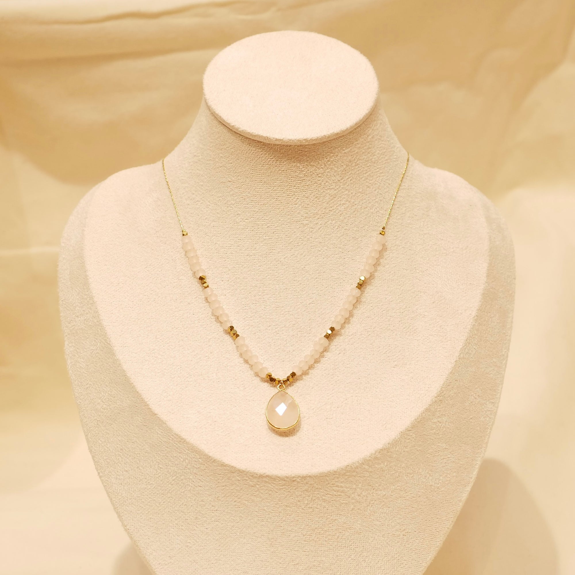 Collier Ella - Quartz rose