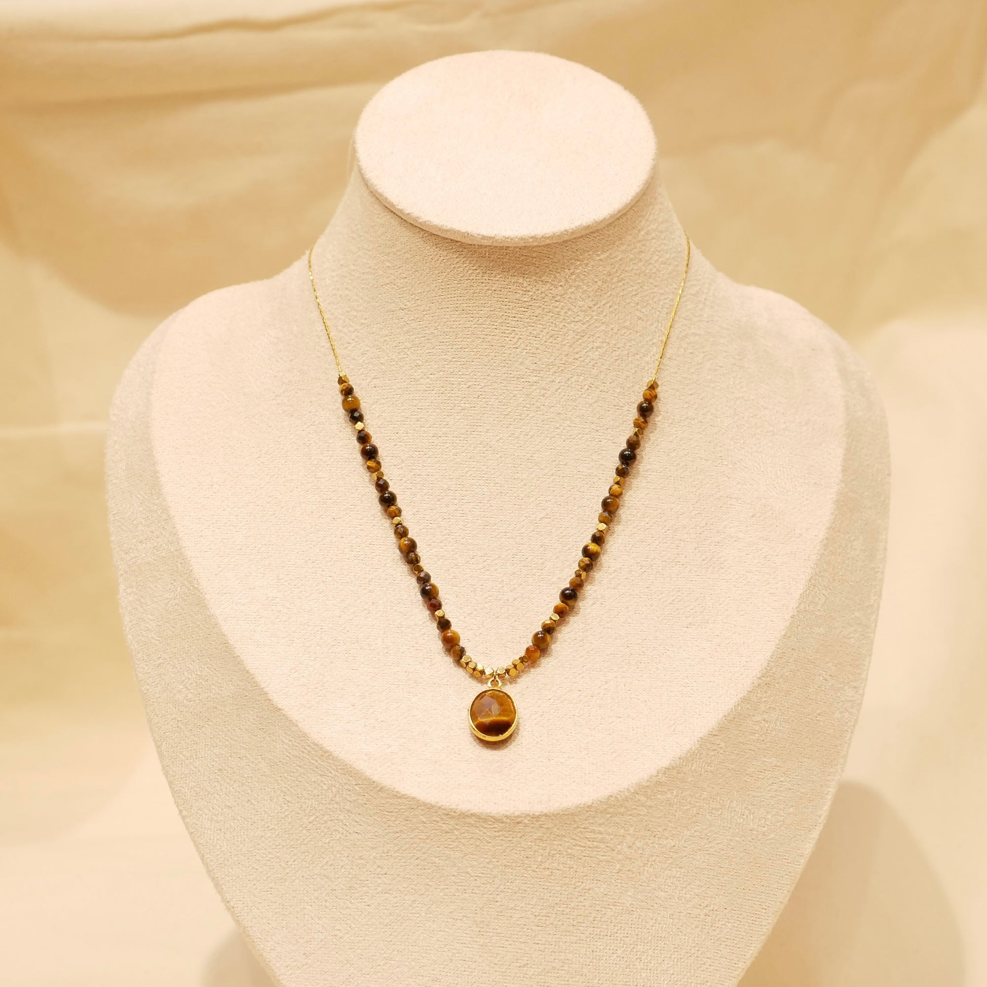 Collier Ella - Œil de tigre