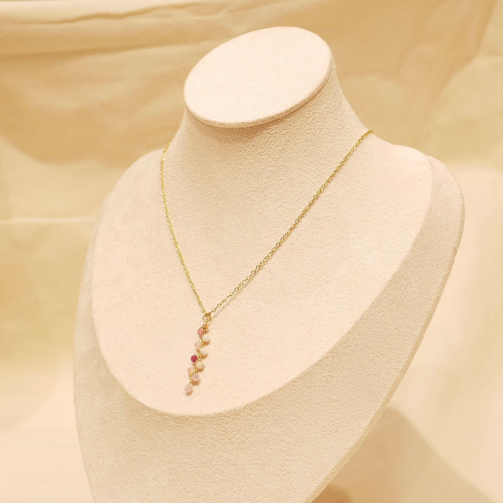 Collier guirlandes - Lépidolite