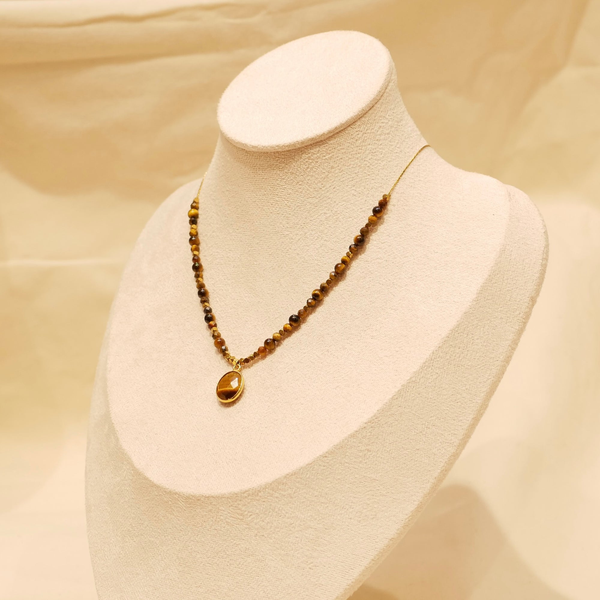 Collier Ella - Œil de tigre