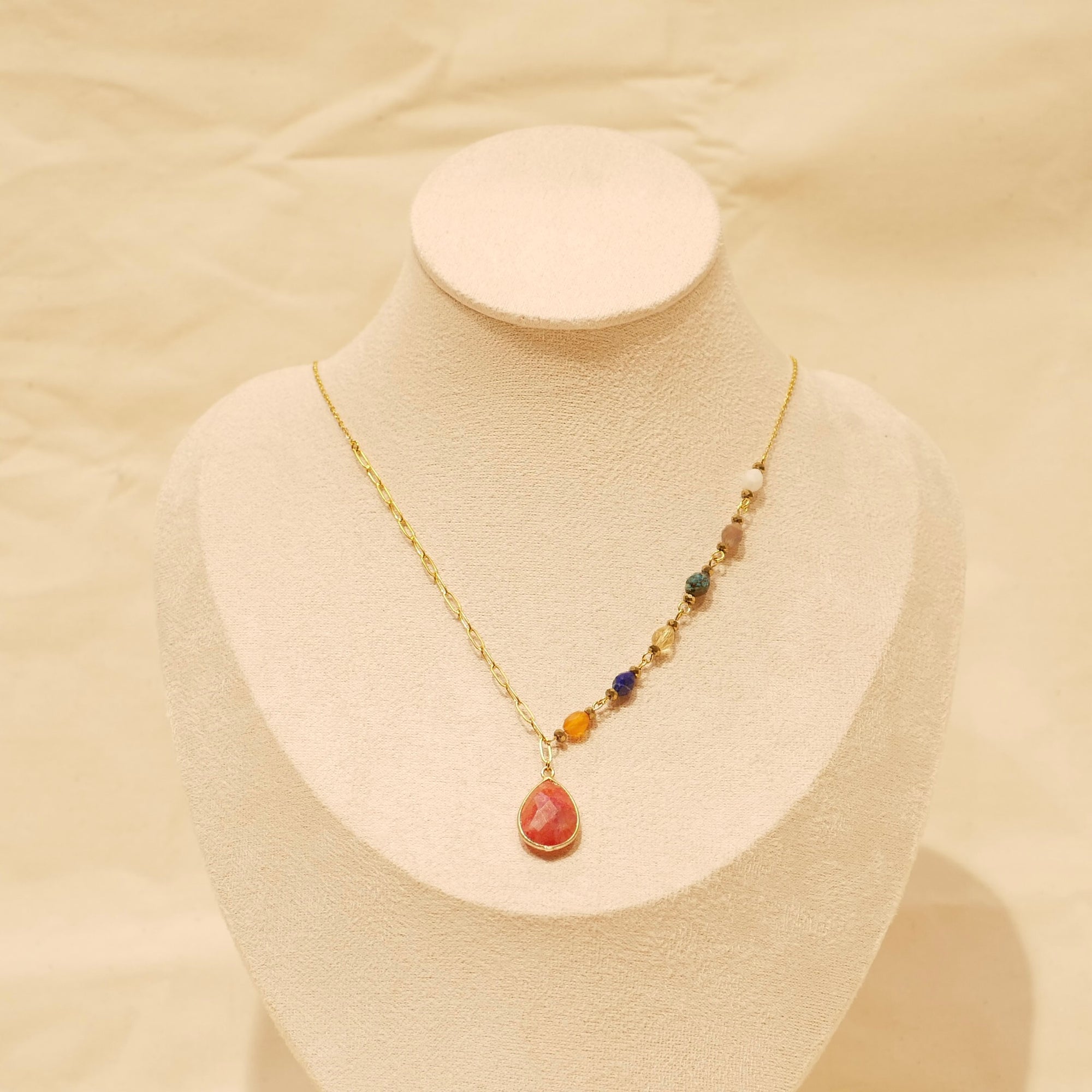 Collier Mel - Grenat