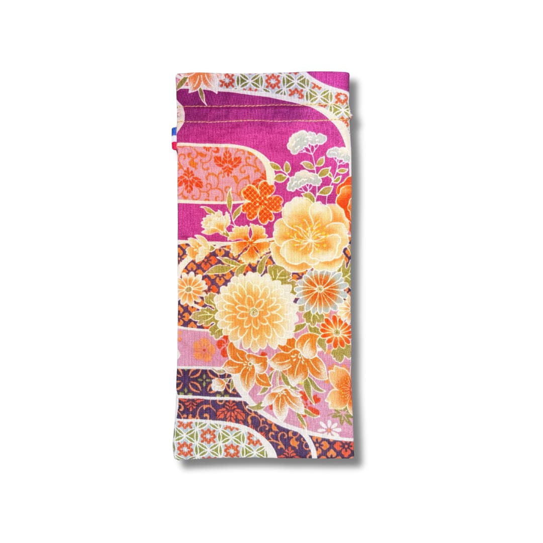 Etuis à lunettes en tissu japonais - Fleur