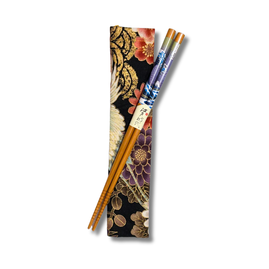 Étui pour éventail en tissu japonais