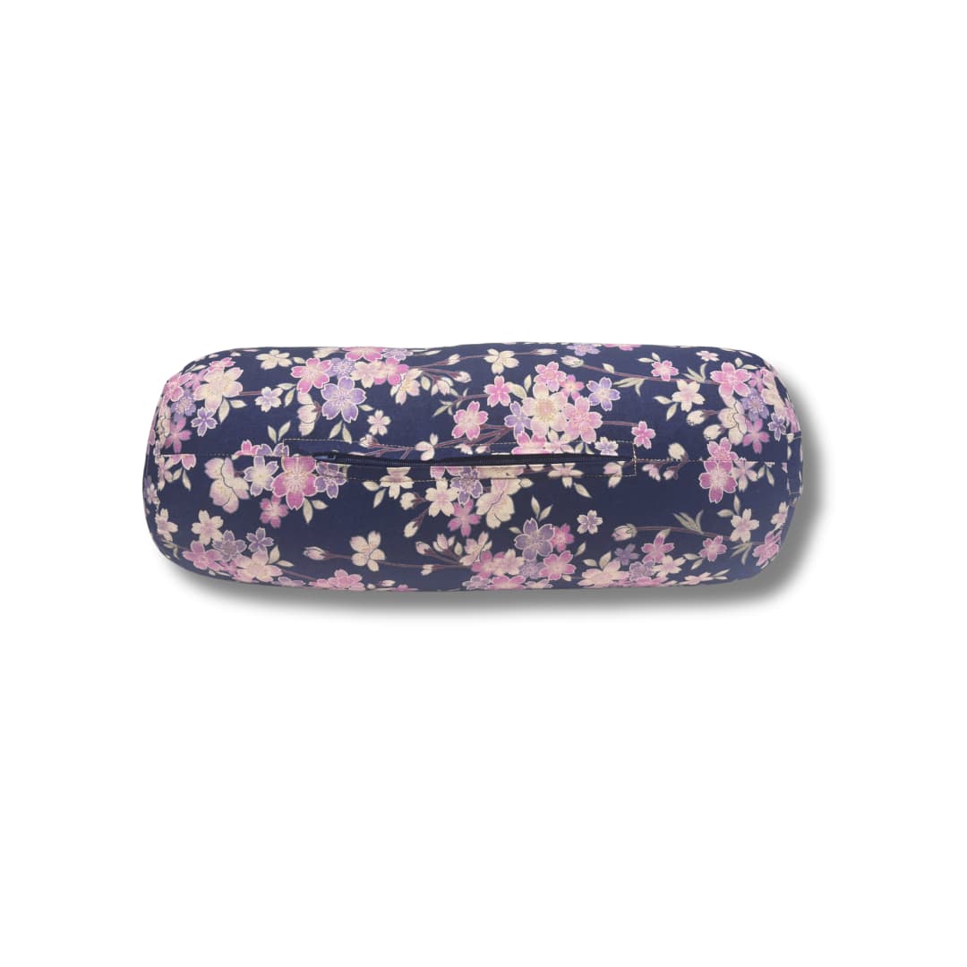 Repose-tête motif sakura bleu en tissu japonais