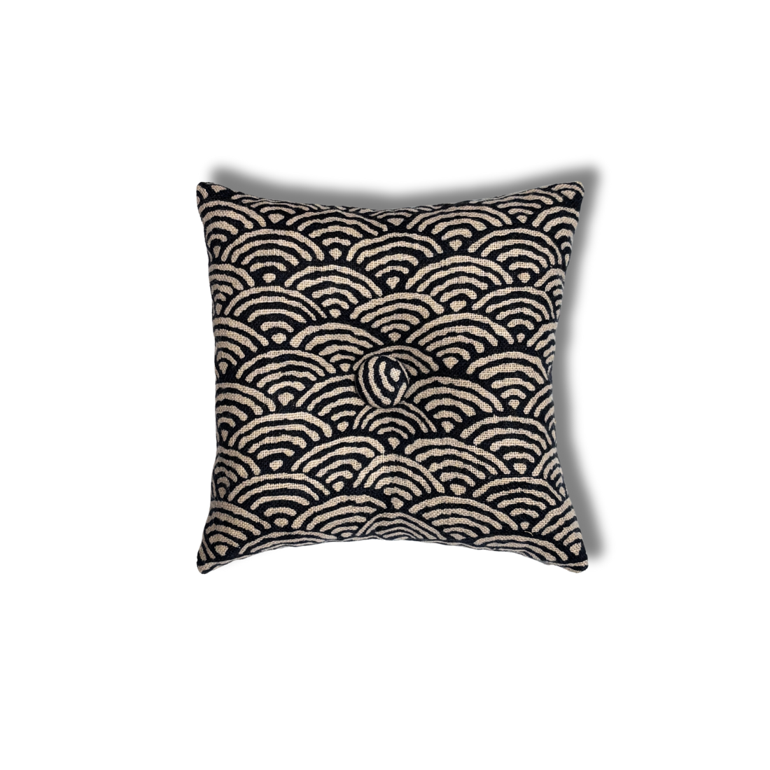 Coussin pour bol chantant S - Rustique Seigaiha indigo