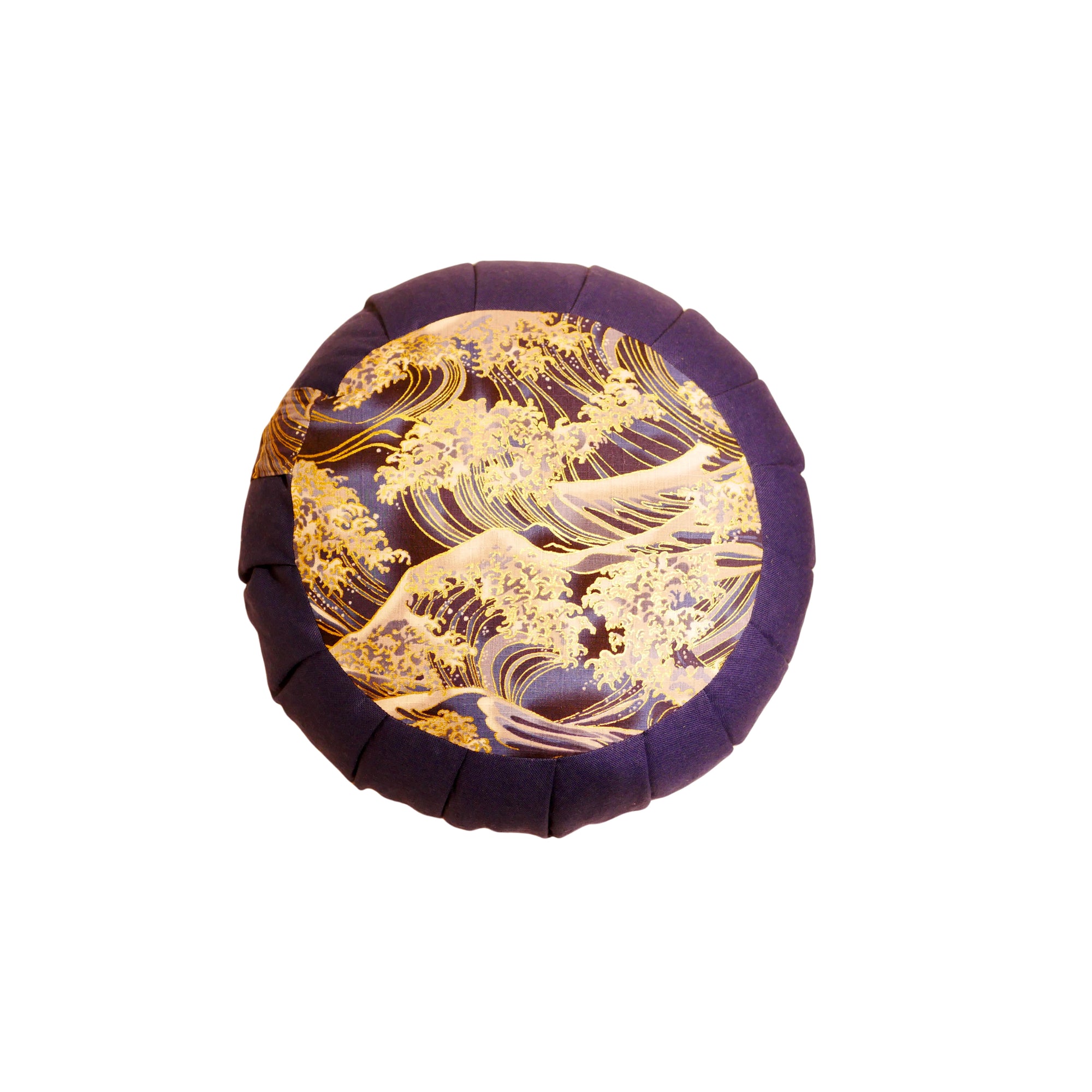 Zafu de méditation en tissu japonais - Vague