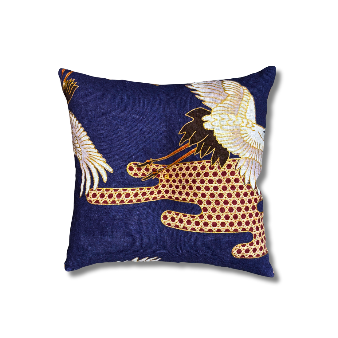 Coussin pour bol chantant M - Grue vague bleu