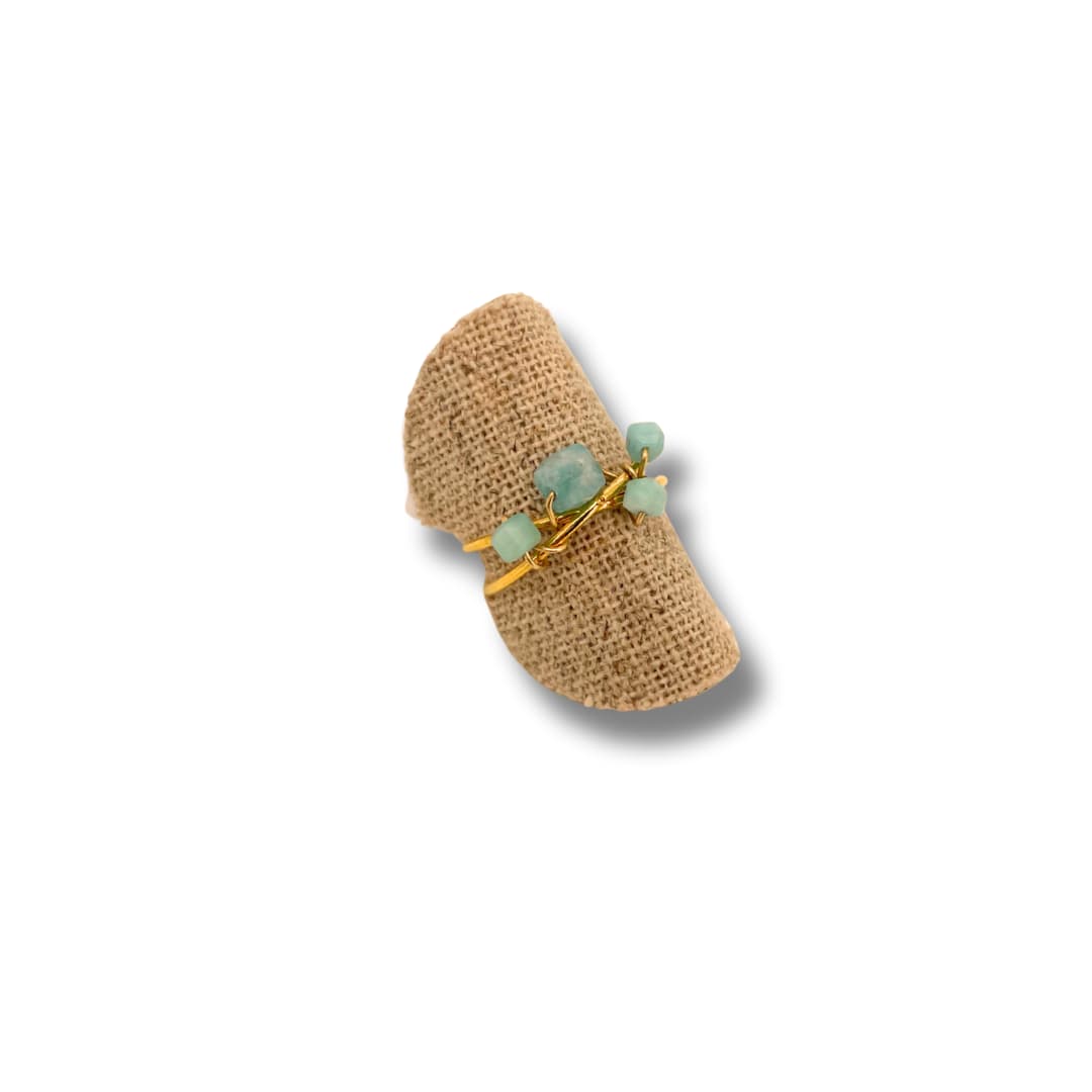 Bague en acier inoxydable - bleu