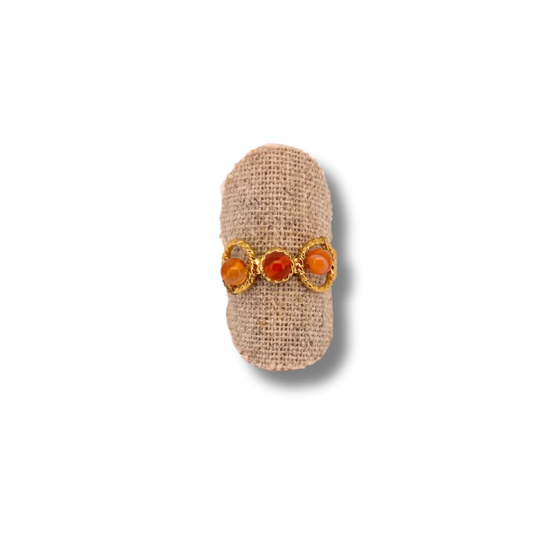 Bague en acier inoxydable - orange