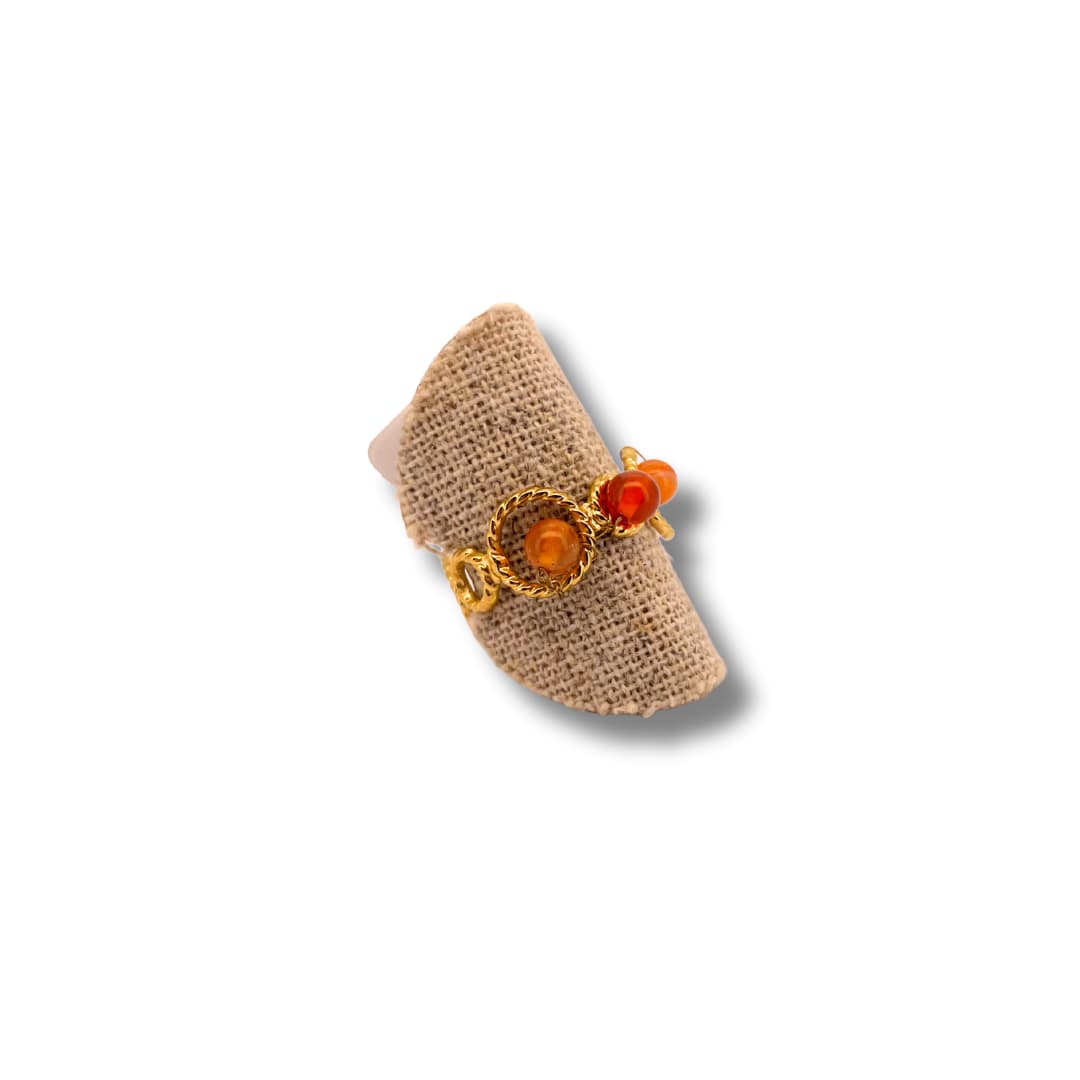 Bague en acier inoxydable - orange