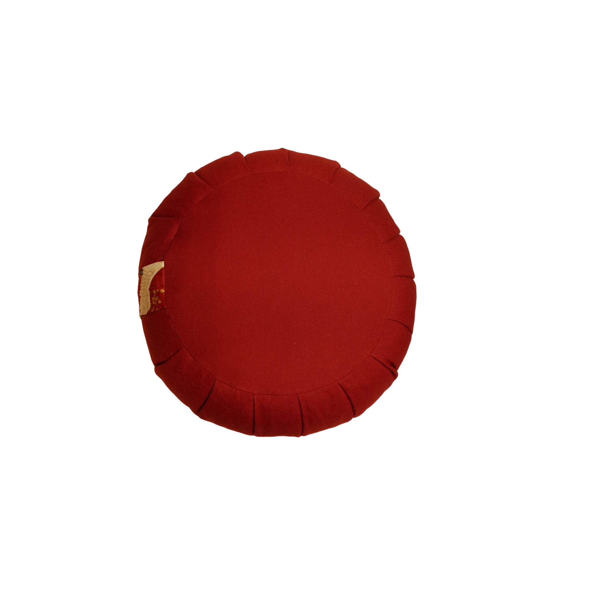 Zafu de méditation en tissu japonais - Rouge oiseau