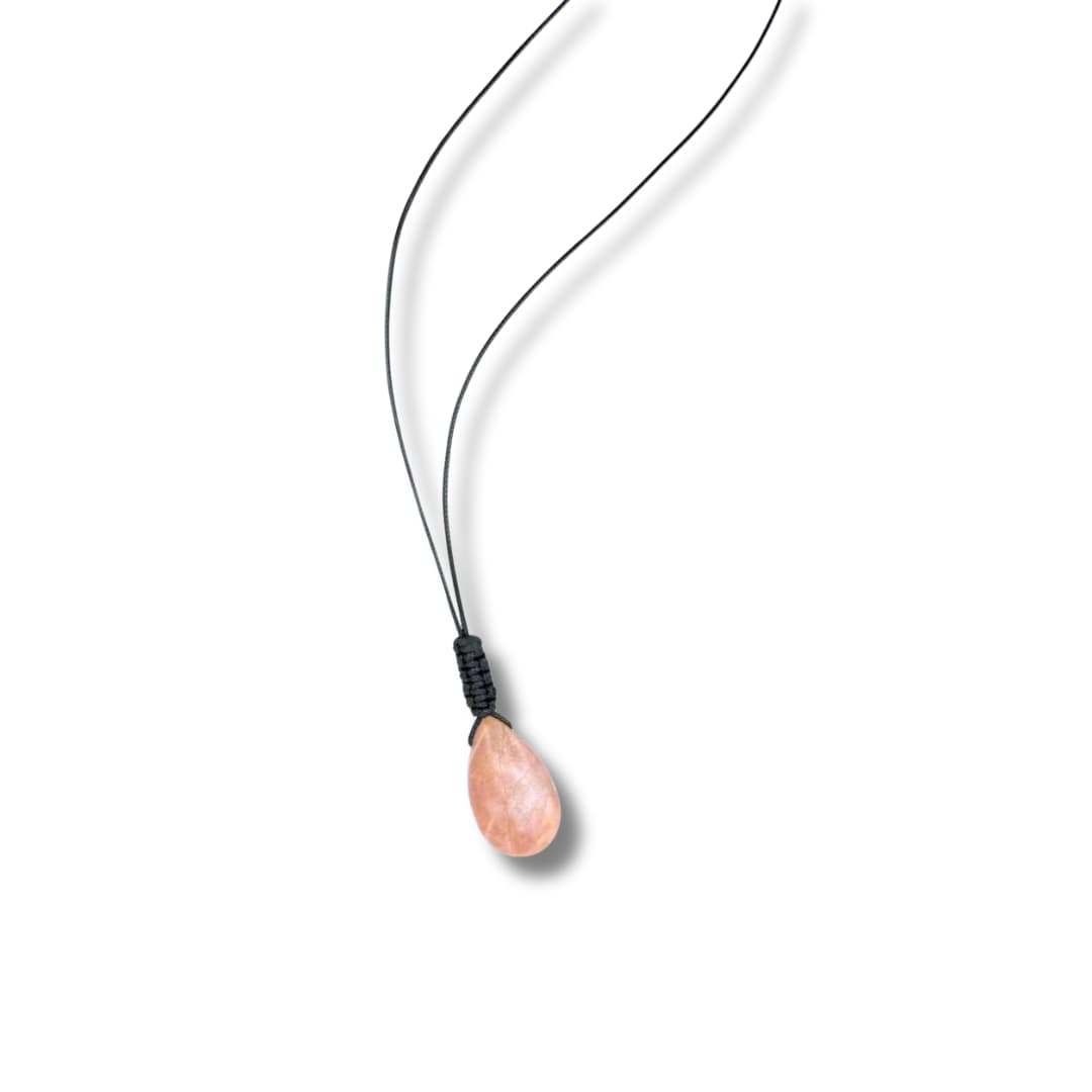 Médaillon en pierre - Quartz rose