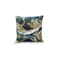 Coussin pour bol chantant - Vagues bleues en tissu japonais