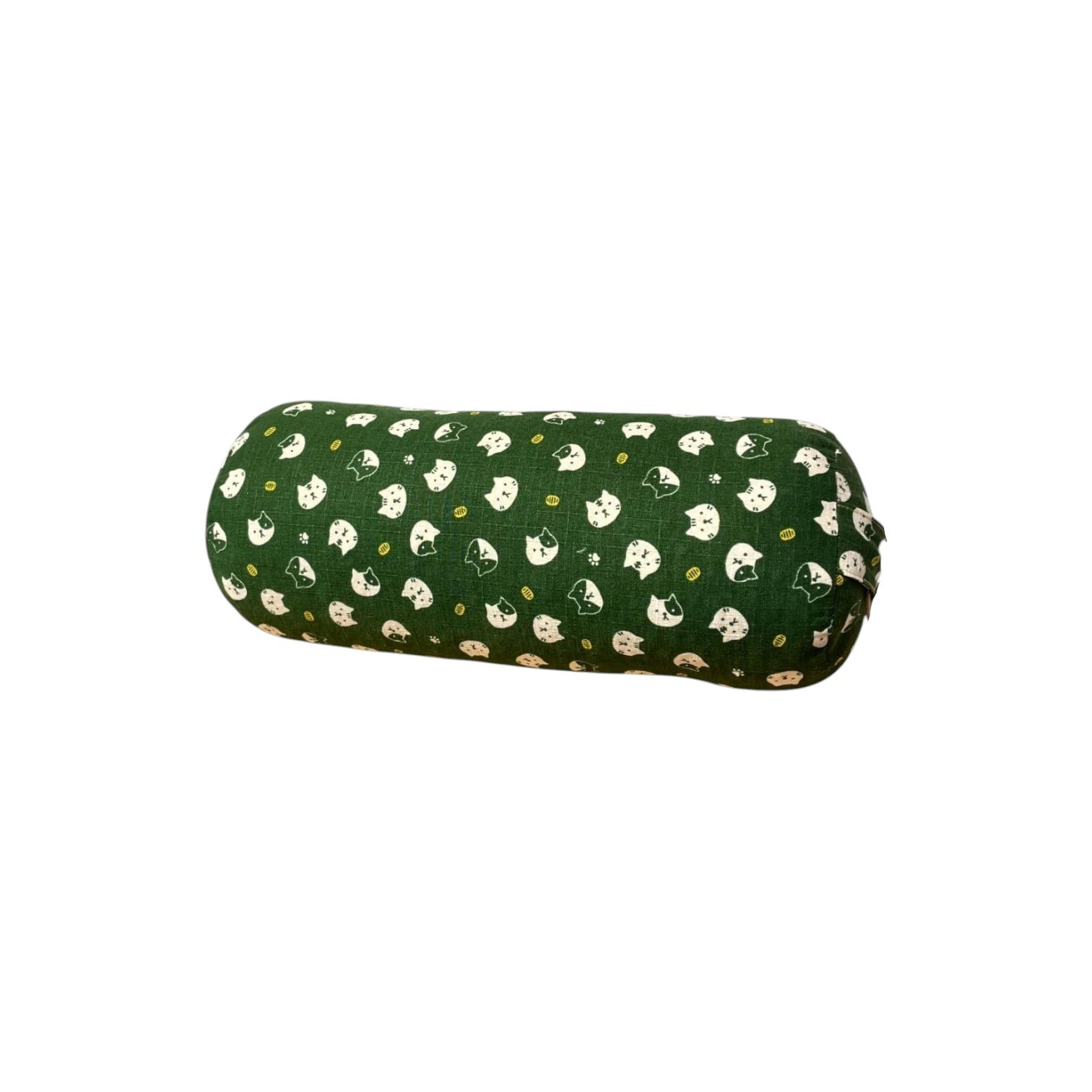 Repose-tête motif chat vert en tissu japonais