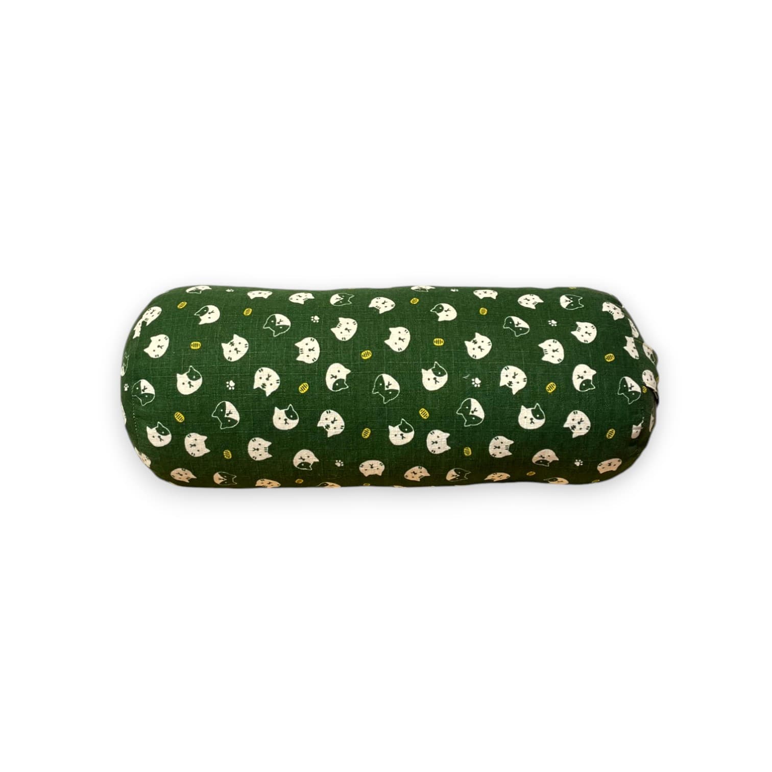 Repose-tête motif chat vert en tissu japonais