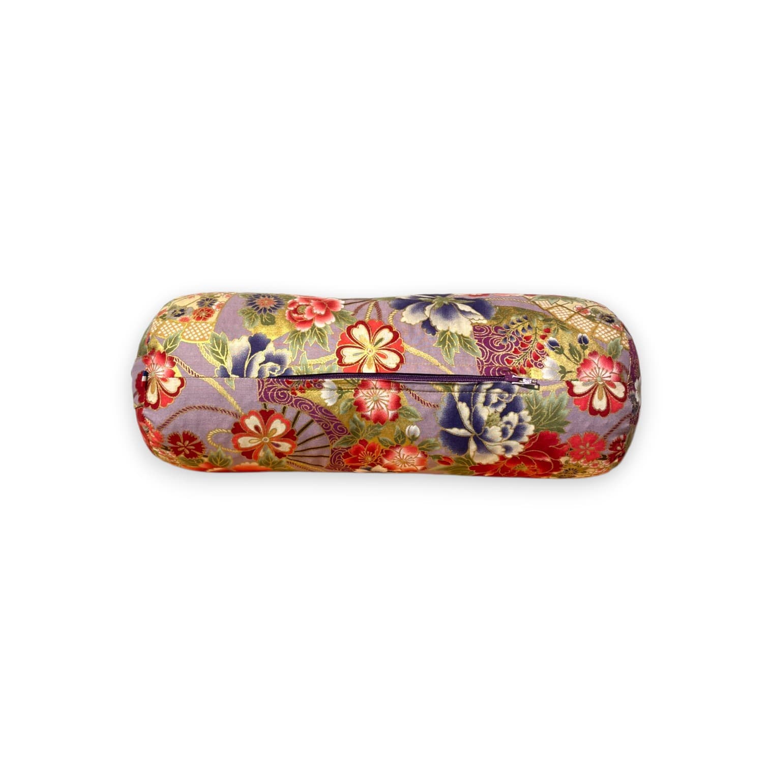 Repose-tête motif violet fleuri en tissu japonais