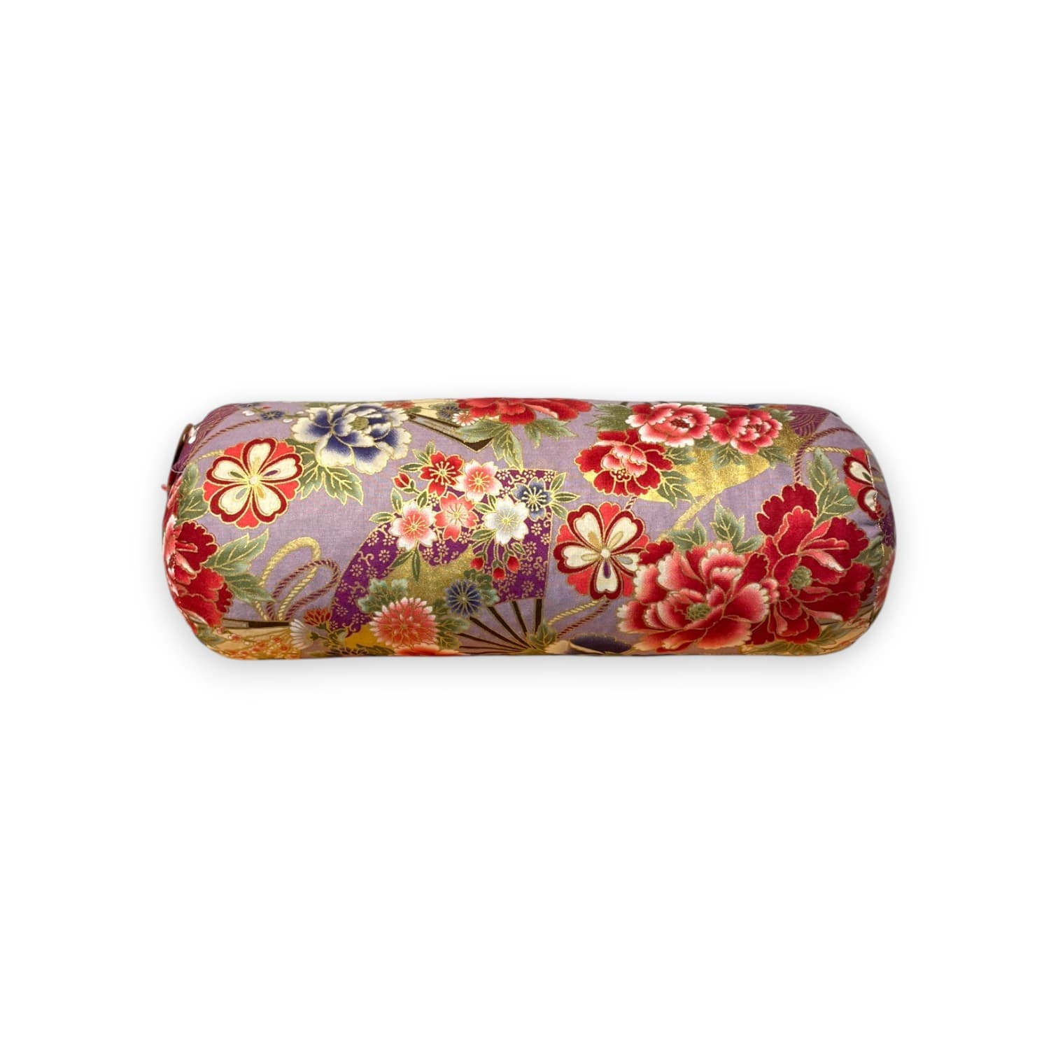 Repose-tête motif violet fleuri en tissu japonais