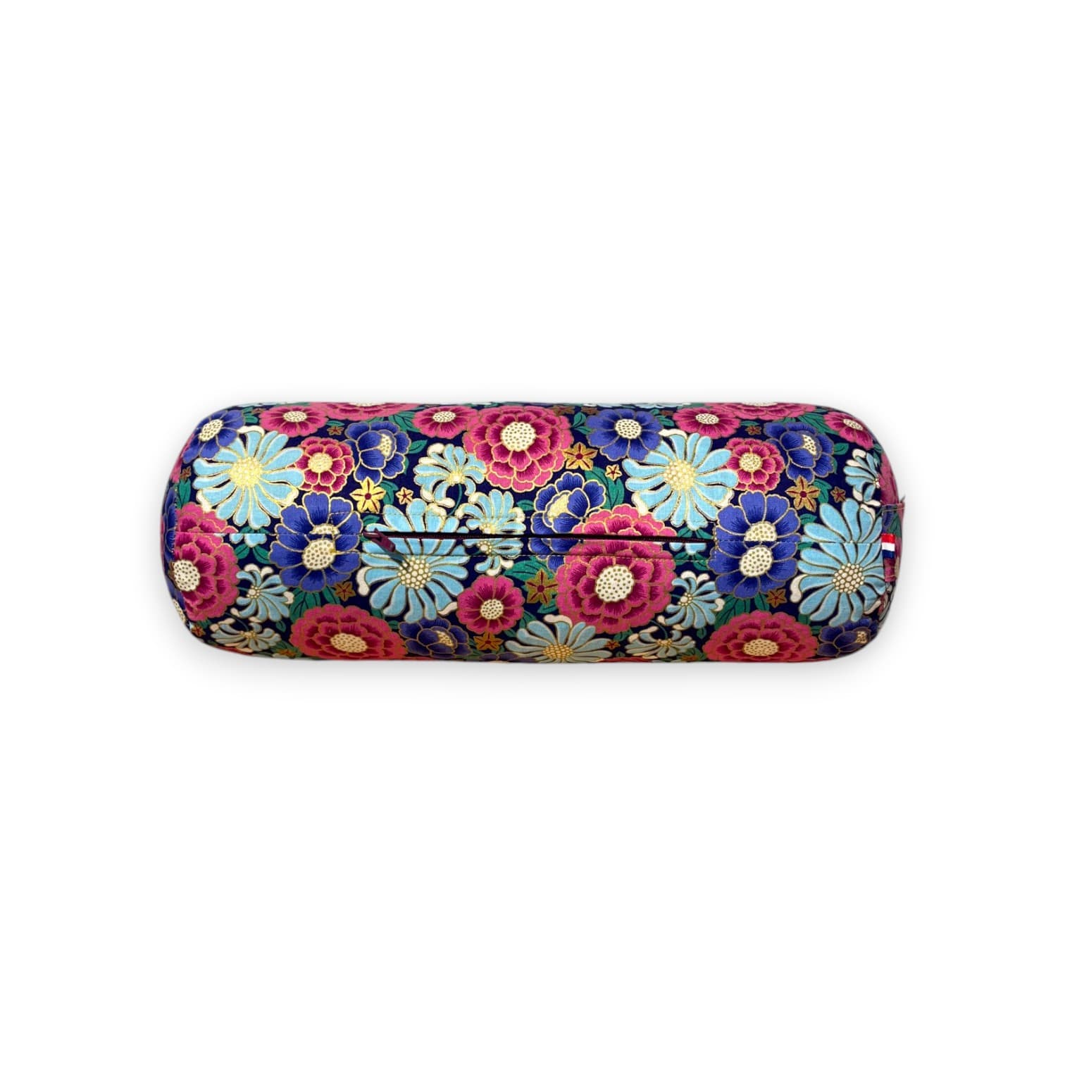 Repose-tête motif noir fleuri en tissu japonais