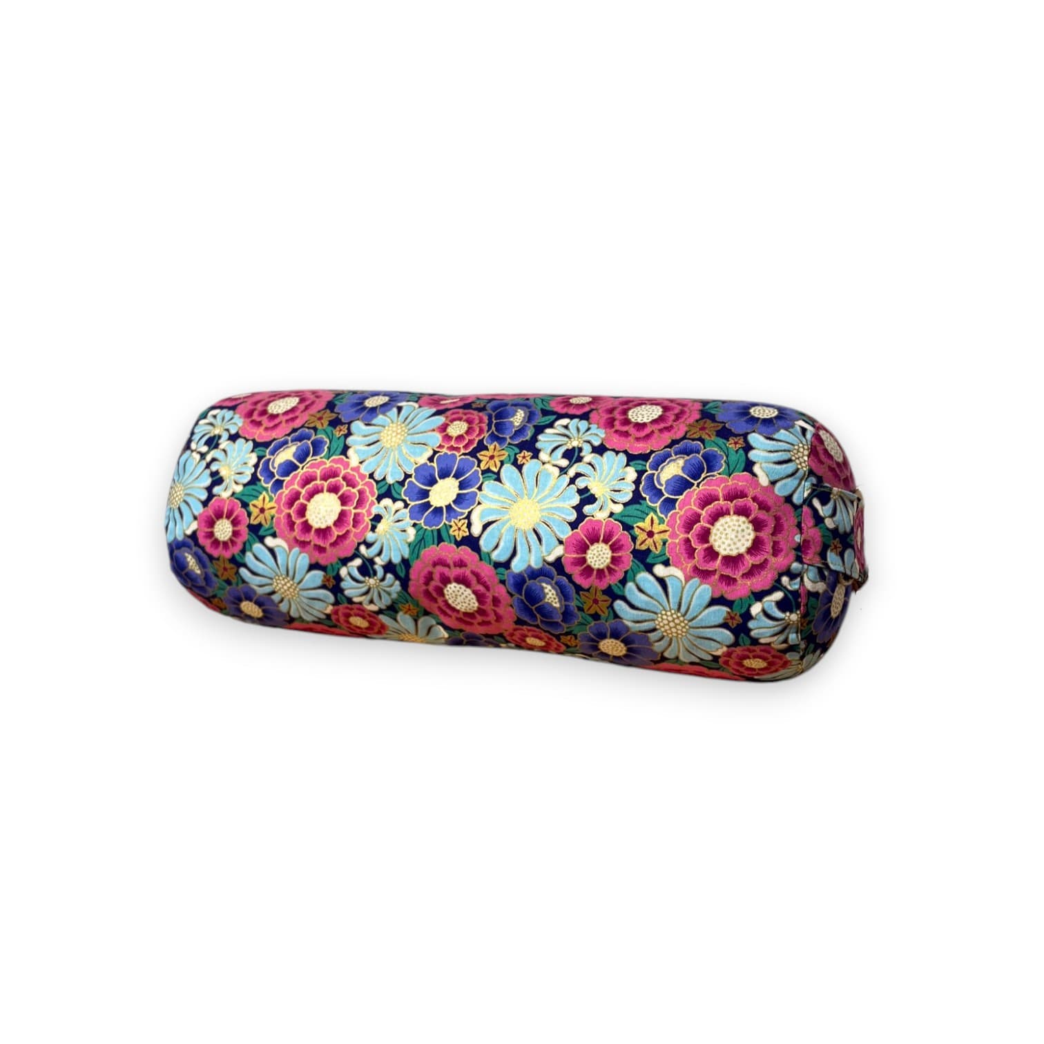 Repose-tête motif noir fleuri en tissu japonais