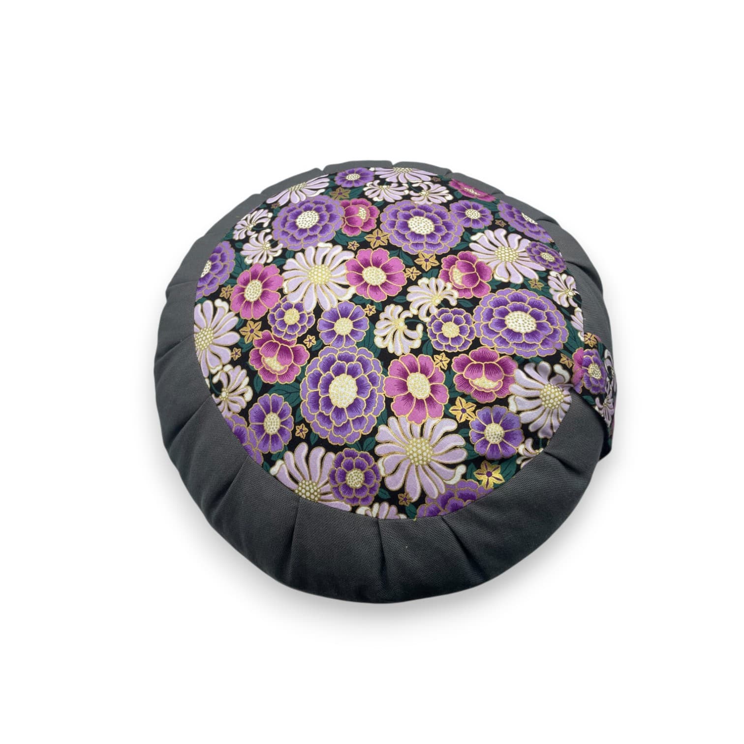 Zafu de méditation gris en tissu japonais
