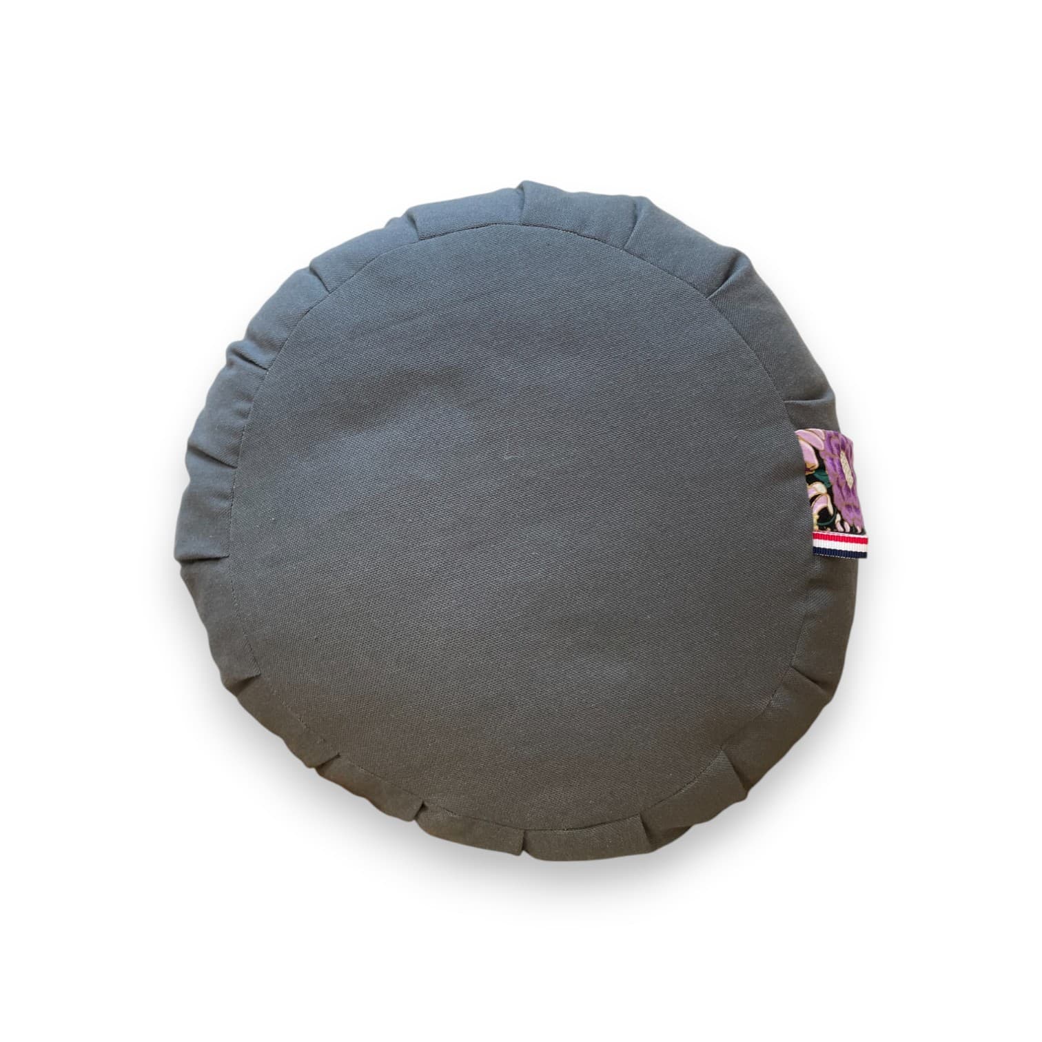 Zafu de méditation gris en tissu japonais