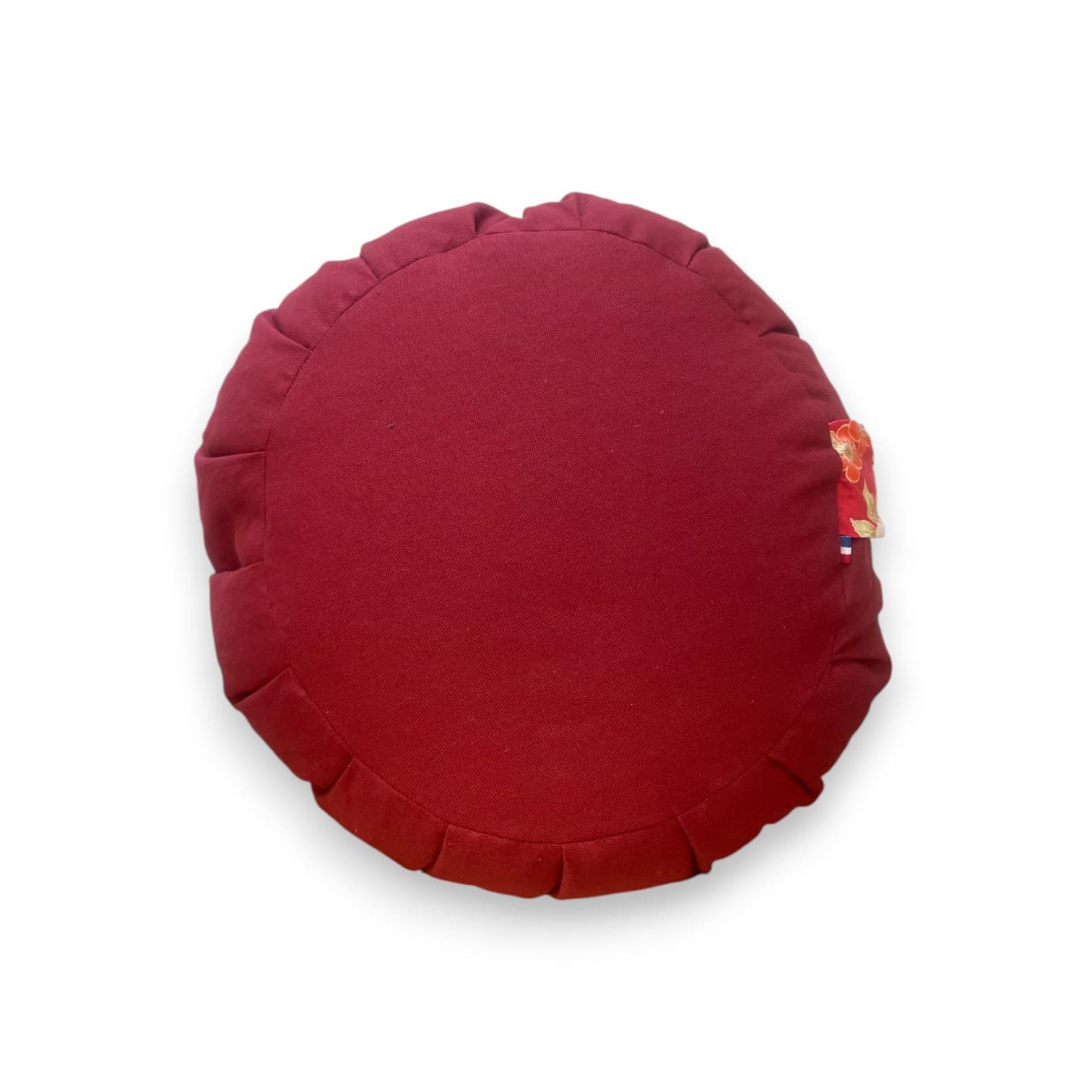 Zafu de méditation rouge en tissu japonais